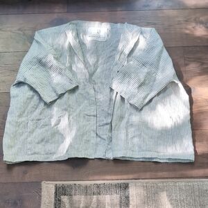 Notperfectlinen Sinatra Jacket In Striped Linen